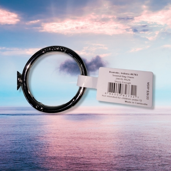 NWT Vera Bradley SEA SHELL Shore Enough Mirror Key Ring/ Bag Charm $39 - Picture 4 of 5